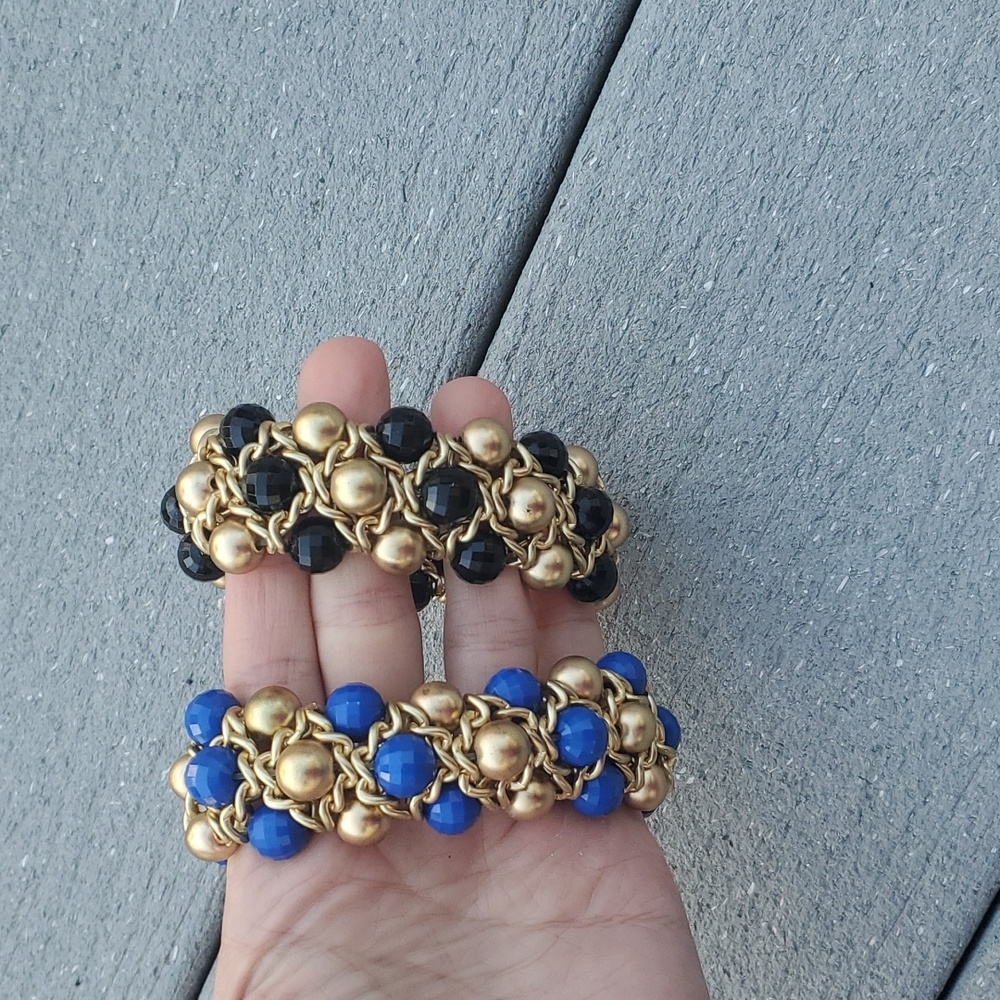 Set Beaded Stretch Statement Bracelets - image 1